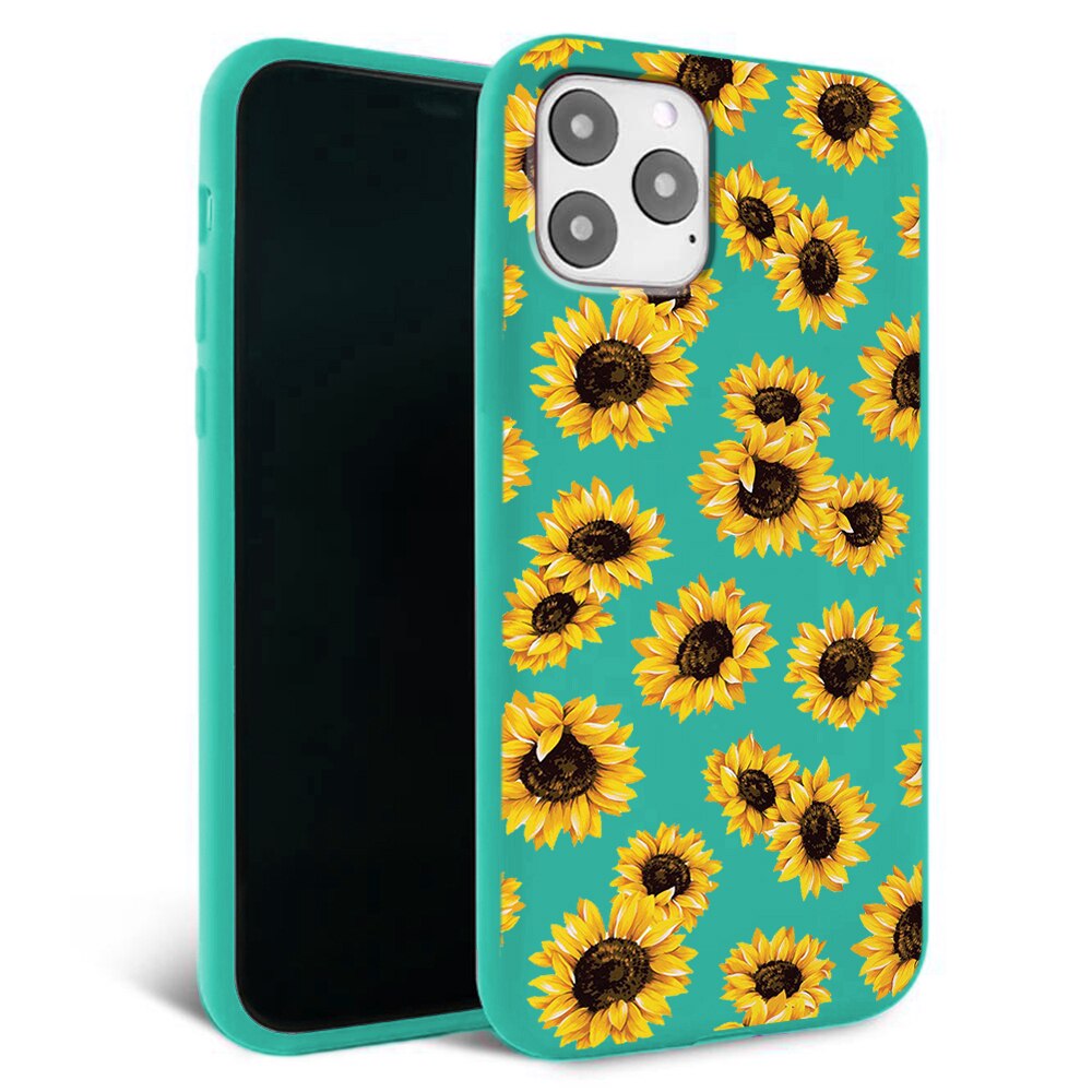 Husa pentru iPhone 11 pro - Silicon Matte - Sunflowers