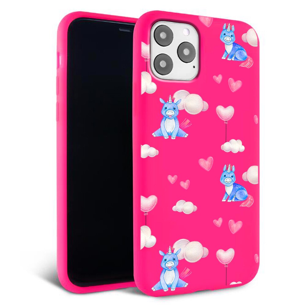 Husa pentru iPhone 11 ProMax - Silicon FlexiSoft - Unicorn Roz