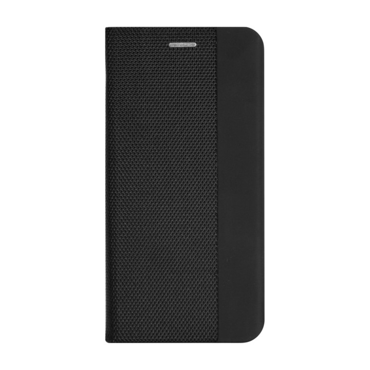 Чувствителен калъф-книга, съвместим със Samsung Galaxy A11, магнитно закопчаване, черен