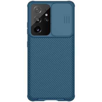 Husa protectie spate si camera foto albastru, pentru Samsung Galaxy S21 Ultra 5G Nillkin CamShield Pro Husa protectie spate si camera foto albastru, pentru Samsung Galaxy S21 Ultra 5G Nillkin CamShield Pro