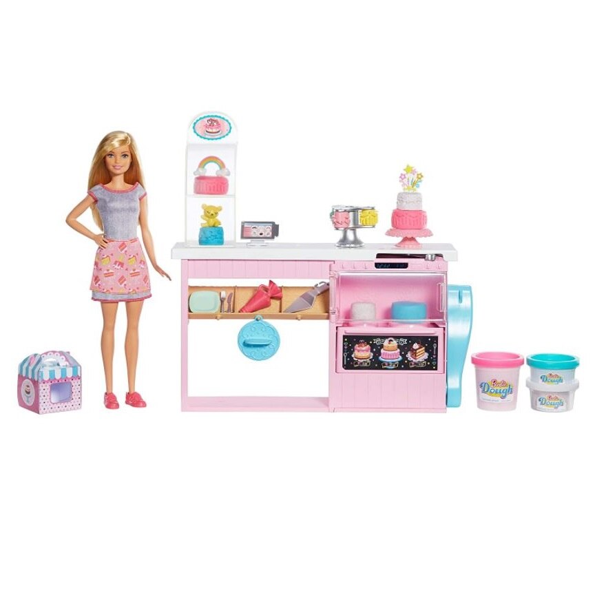 Set Papusa Barbie - La Cofetarie, accesorii incluse