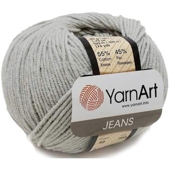 Fir Textil Yarn Art Jeans 49 pentru crosetat si tricotat, acril, gri, 160 m Fir Textil Yarn Art Jeans 49 pentru crosetat si tricotat, acril, gri, 160 m