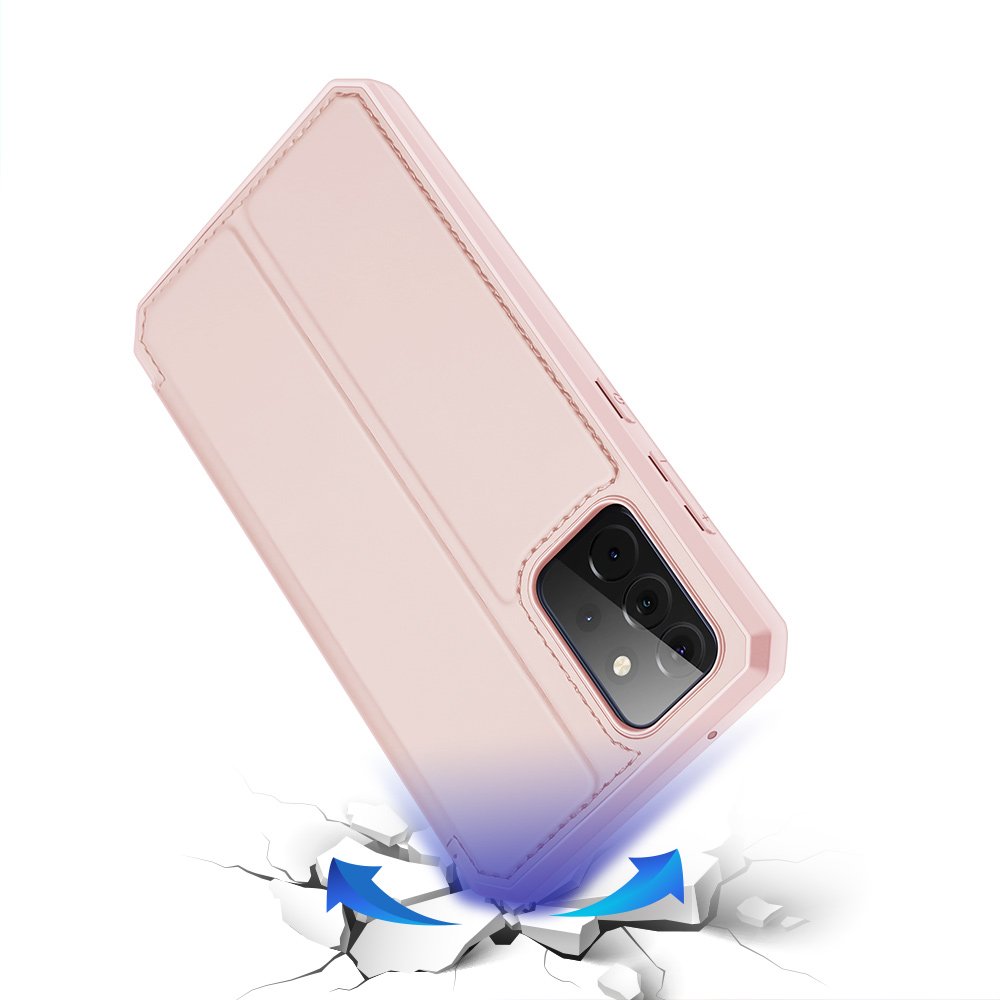 Husa Carte Dux Ducis Skin X pentru Samsung Galaxy A72, Antisoc, Roz