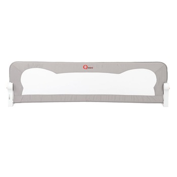 Bariera de protectie pat Qmini Rhea Grey, 150 x 42 cm, Gri Bariera de protectie pat Qmini Rhea Grey, 150 x 42 cm, Gri