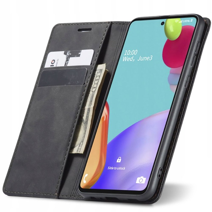 Калъф TECH-PROTECT Wallet 3 за Samsung Galaxy A72, Dark Grey