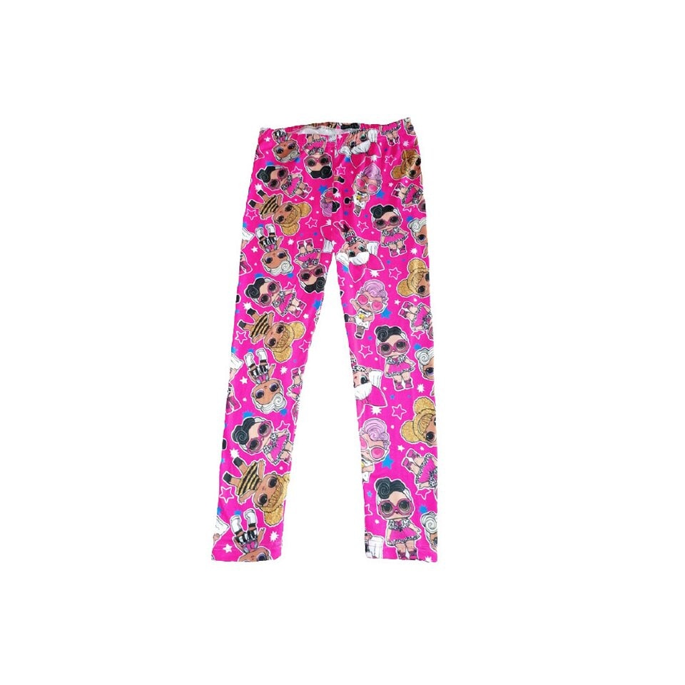 Colanti LOL, cu stelute, roz fucsia
