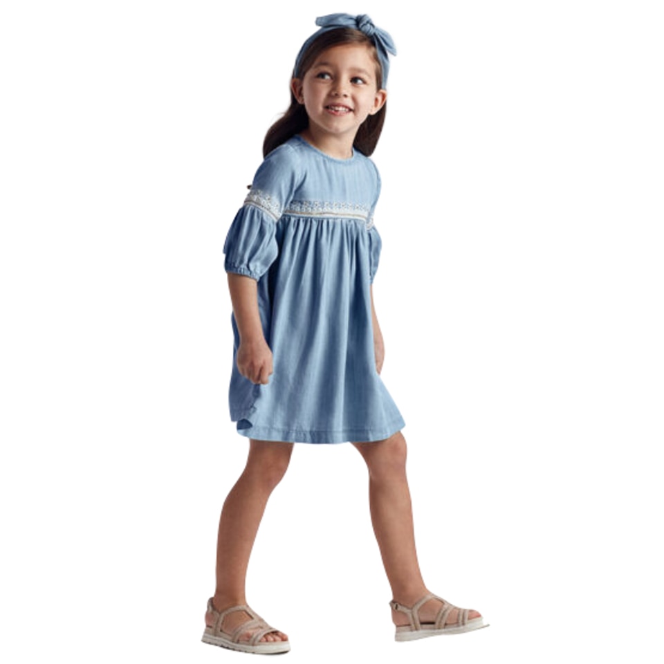 Rochie Ecofriends din denim brodat, Mayoral