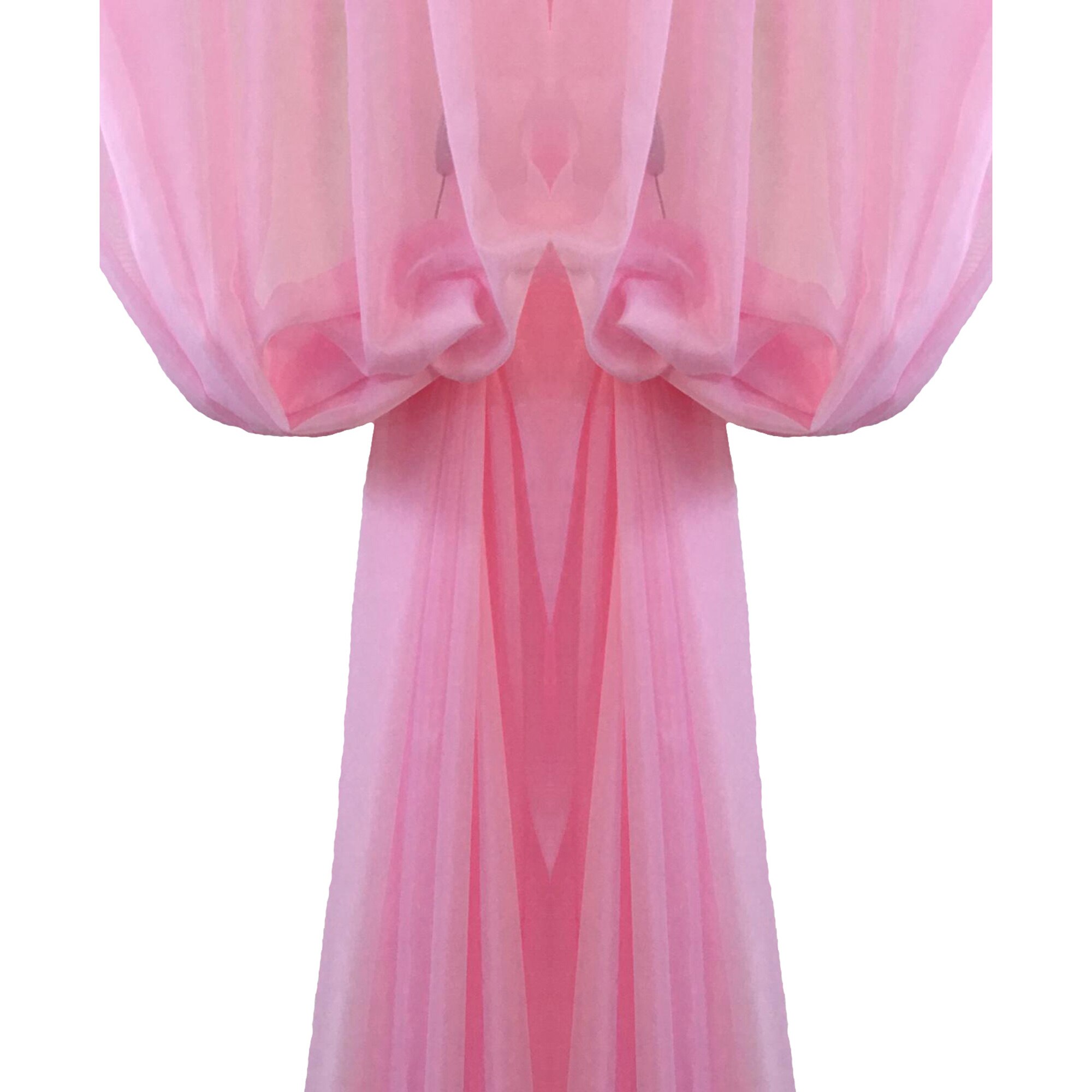 Perdea voal cu rejansa Basic Liz Line, 600x245 cm, poliester, Roz