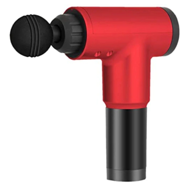 viMAG "Fascial Gun" intenzív masszírozó készülék, karcsúsító masszázs, anticellulit, tonizálás, relaxáció, 6 fokozat, fekete / piros