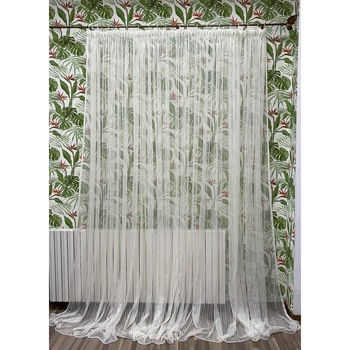Perdea brodata cu rejansa Lines Liz Line, 300x245 cm, Alb Perdea brodata cu rejansa Lines Liz Line, 300x245 cm, Alb