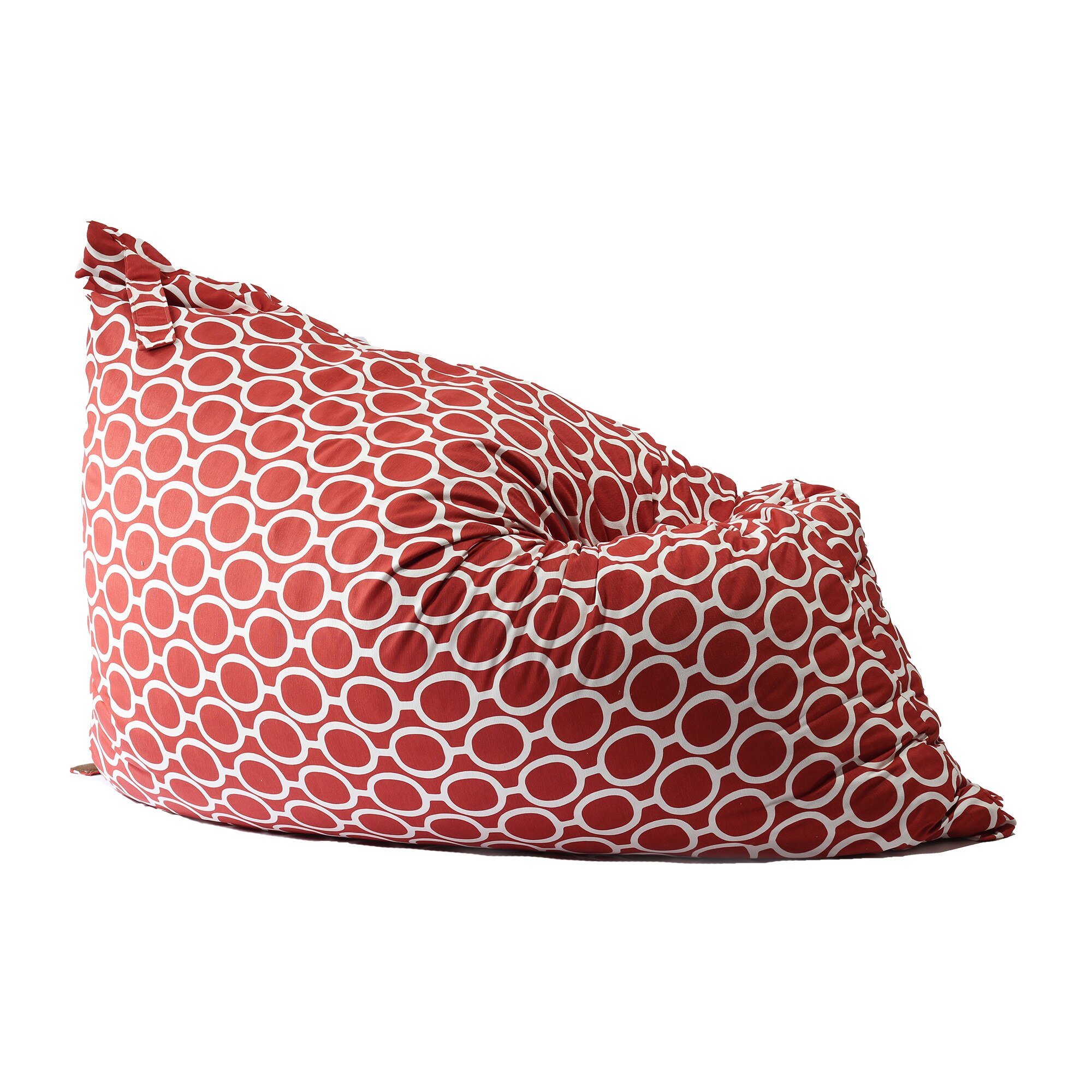 Fotoliu tip Perna Magic Pillow XXL, Perry Red Gama Premium Textil umplut cu fulgi de burete memory mix