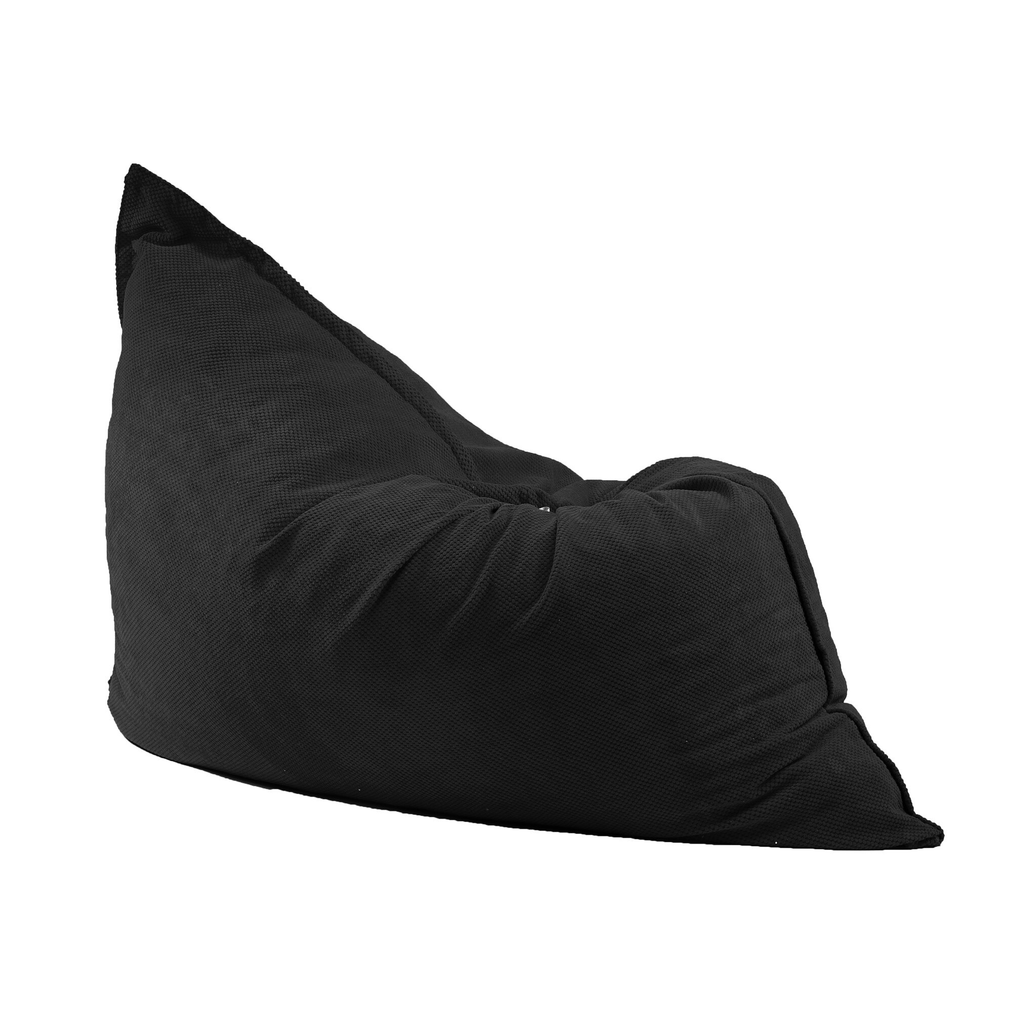 Fotoliu tip Perna Magic Pillow XXL, Black Velvet Gama Plush Honey umplut cu fulgi de burete memory mix