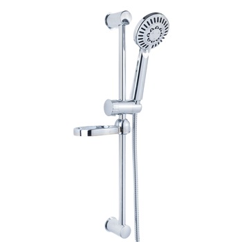 Set de dus cu para, bara suport furtun si sapuniera, crom Set de dus cu para, bara suport furtun si sapuniera, crom