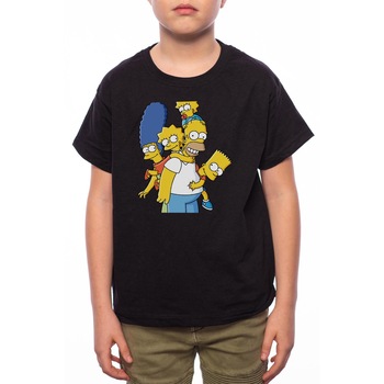 Tricou Baiat, The Simpsons, 100% Bumbac, Negru, B47 Tricou Baiat, The Simpsons, 100% Bumbac, Negru, B47