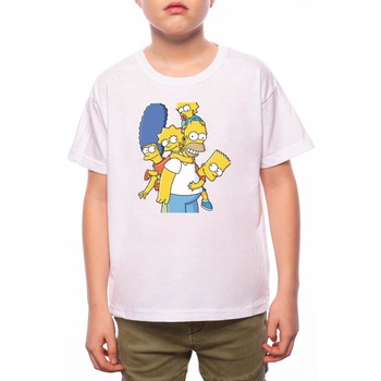 Tricou Baiat, The Simpsons, 100% Bumbac, Alb, W47 Tricou Baiat, The Simpsons, 100% Bumbac, Alb, W47