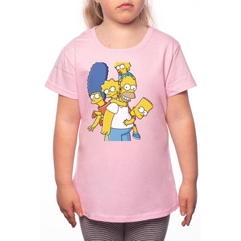 Tricou Fetita, The Simpsons, 100% Bumbac, Roz, P47 Tricou Fetita, The Simpsons, 100% Bumbac, Roz, P47
