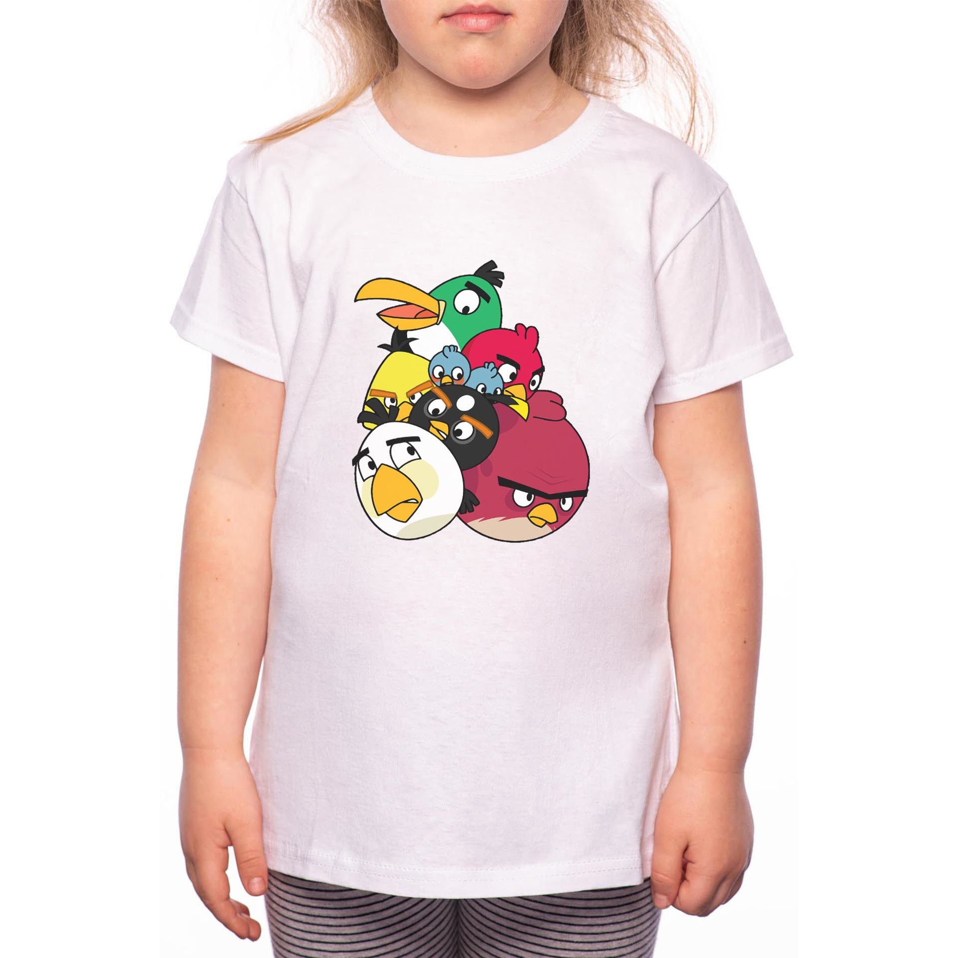 Tricou Fetita, Angry Birds, 100% Bumbac, Alb, W53