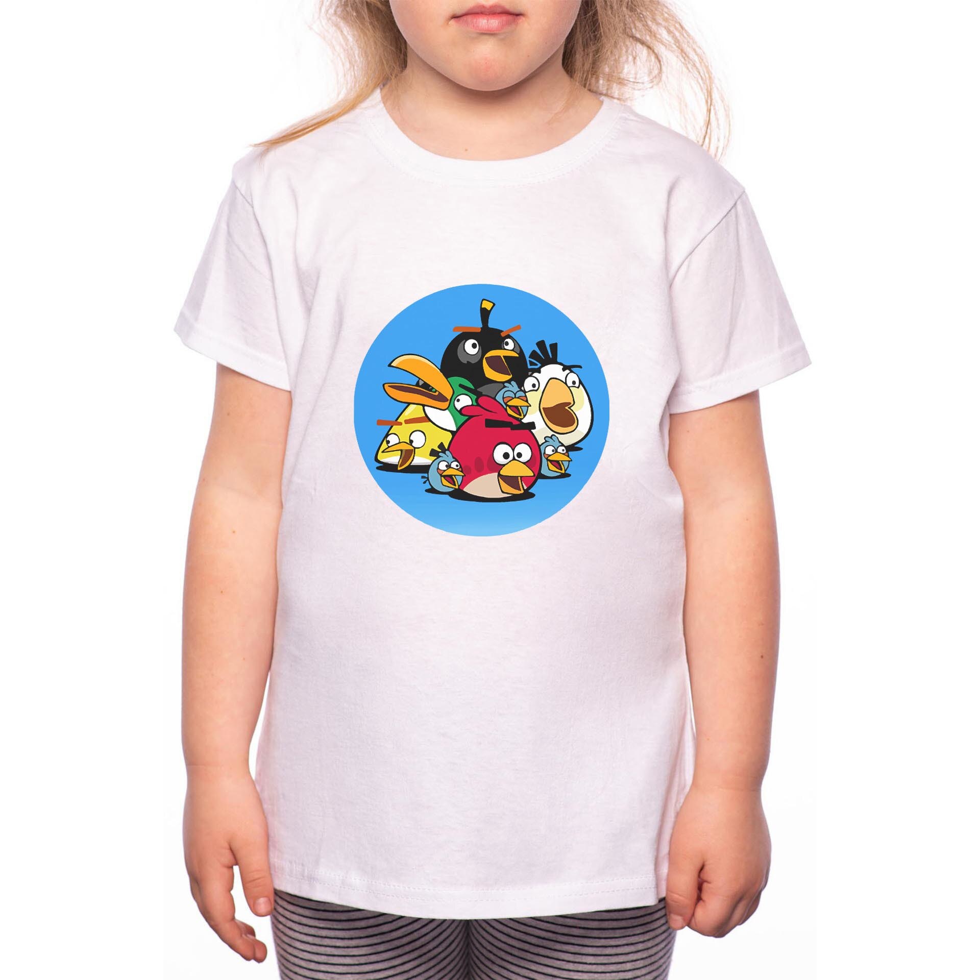 Tricou Fetita, Angry Birds, 100% Bumbac, Alb, W54