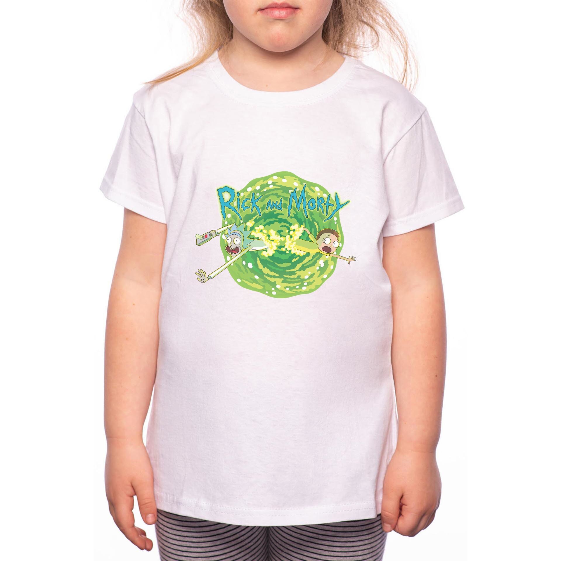 Tricou Fetita, Rick And Morty, 100% Bumbac, Alb, W63