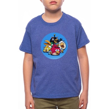 Tricou Baiat, Angry Birds, 100% Bumbac, Albastru, A54 Tricou Baiat, Angry Birds, 100% Bumbac, Albastru, A54