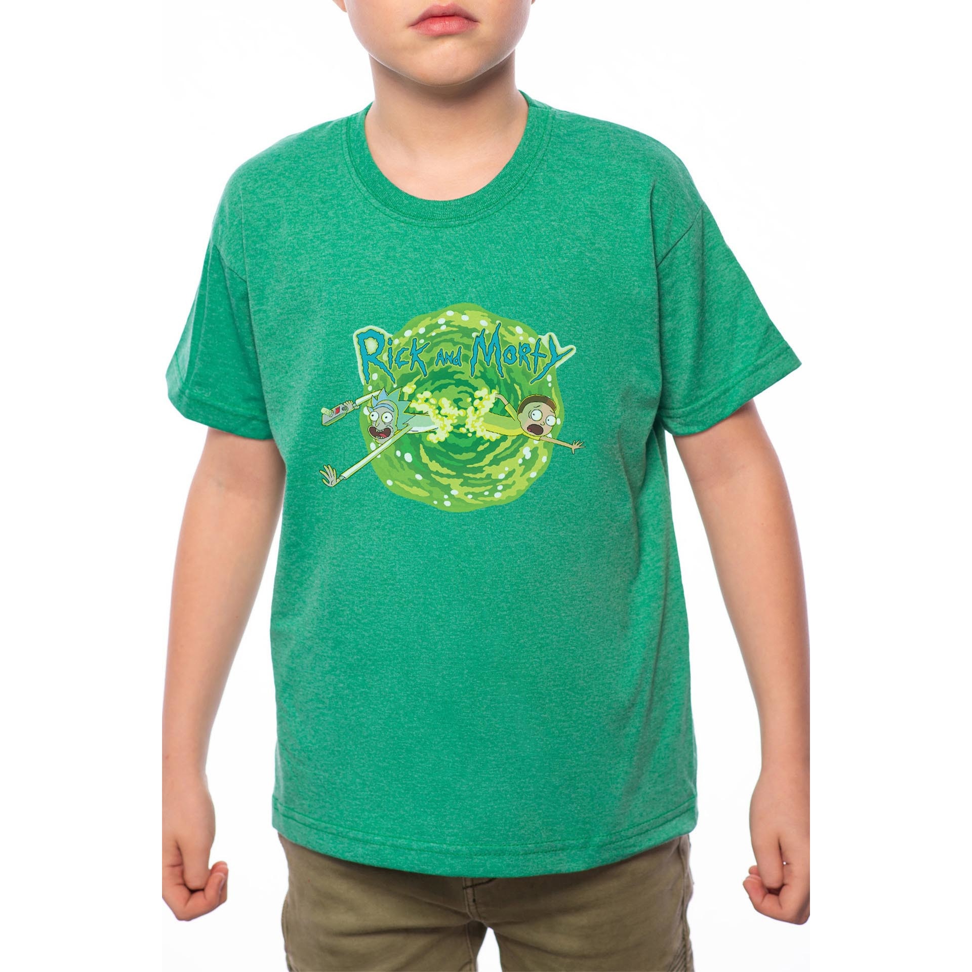 Tricou Baiat, Rick And Morty, 100% Bumbac, Verde, G63