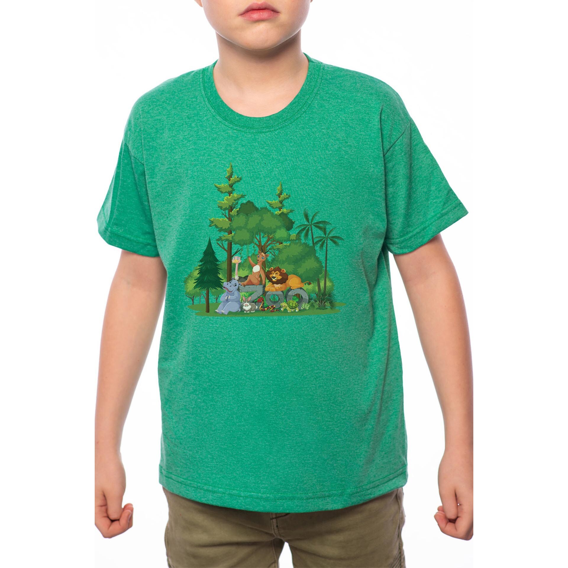 Tricou Baiat, Zoo, 100% Bumbac, Verde, G82