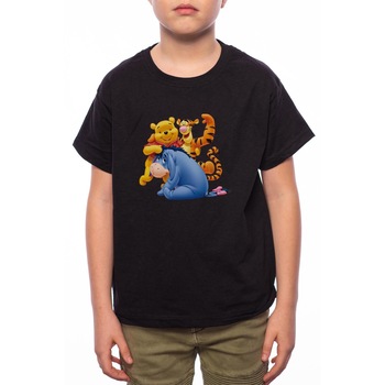Tricou Baiat, Winnie The Pooh, 100% Bumbac, Negru, B94 Tricou Baiat, Winnie The Pooh, 100% Bumbac, Negru, B94