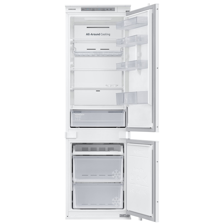 Хладилник с фризер за вграждане Samsung BRB26602FWW/EF, 267 л, Клас F, No Frost, H 177.5 см