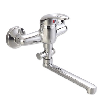 Baterie pentru Cada, Teava Medie, Monocomanda, Cartus Ceramic 40mm, Teava 15cm, Cromata, Argintiu Baterie pentru Cada, Teava Medie, Monocomanda, Cartus Ceramic 40mm, Teava 15cm, Cromata, Argintiu