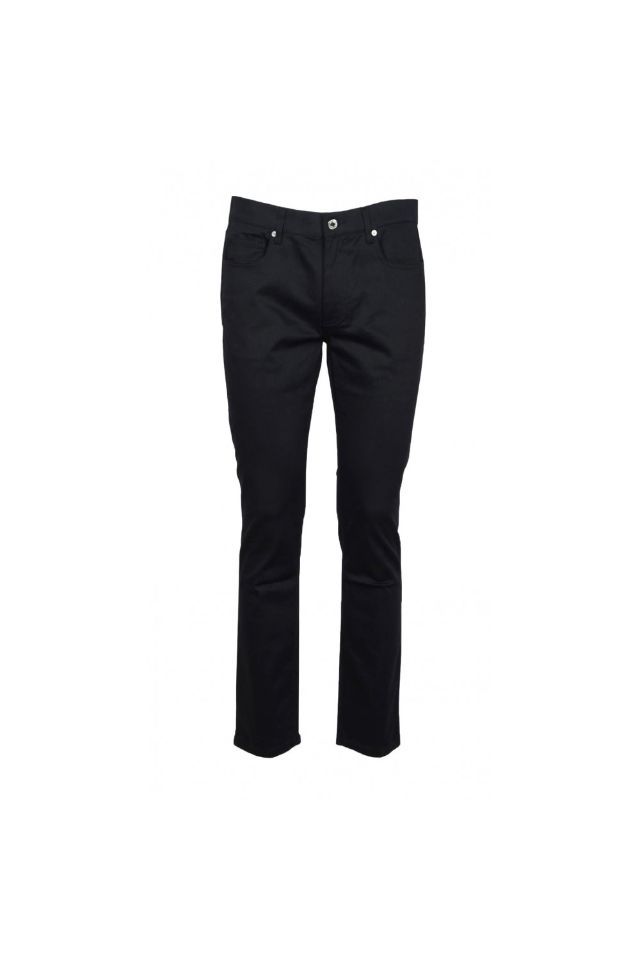 Pantaloni regular fit din bumbac Moschino, 5 buzunare, Negru, 54 EU