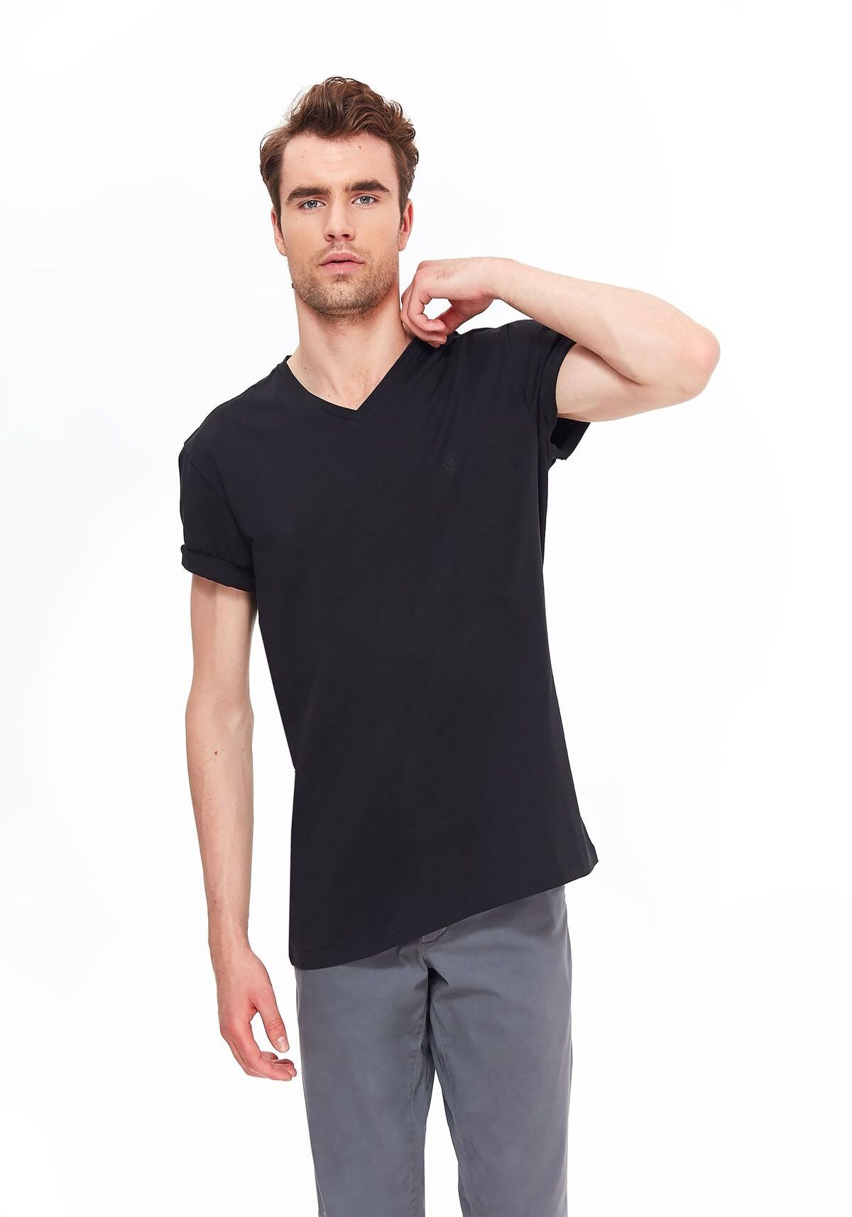 Tricou pentru barbati, TOP SECRET, SPO3791, Negru