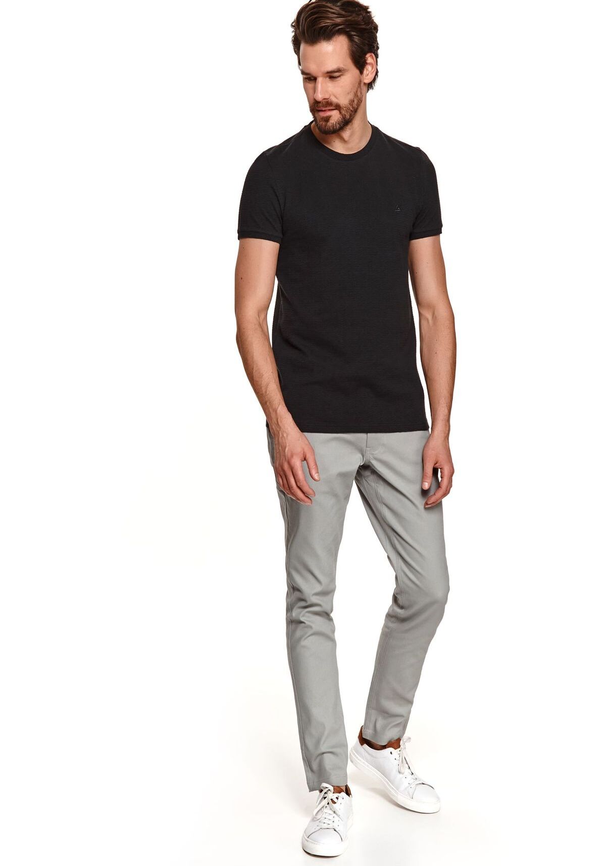 Tricou cu maneci scurte pentru barbati, TOP SECRET, SPO4964, Albastru inchis