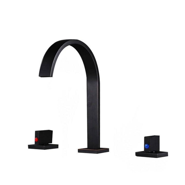 Fürdőszoba mosogató csaptelep, Blackswan, M59 típus, antik fekete modell, 24,5 cm