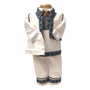 Costum botez traditional bebe baietel, Albastru, 6 - 9 luni, Denikos® 670 Costum botez traditional bebe baietel, Albastru, 6 - 9 luni, Denikos® 670
