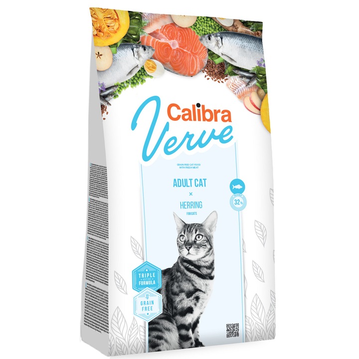 Calibra Verve Grain Free Adult száraz macskaeledel, hering, 3,5 kg