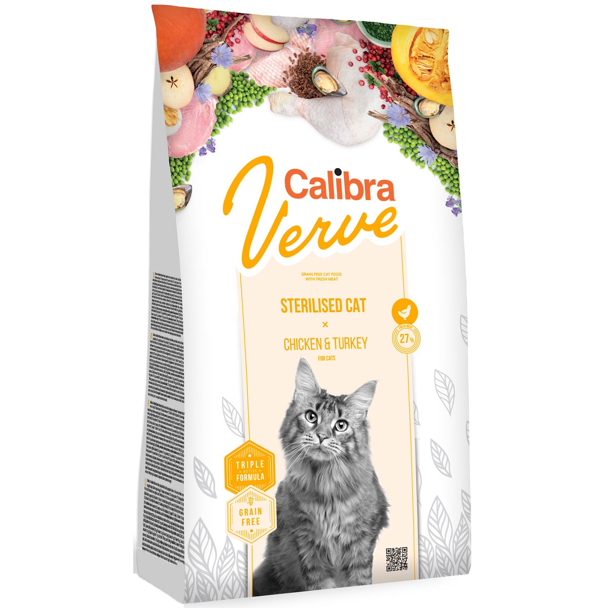 Hrana uscata pentru pisici Calibra Verve Grain Free Sterilised, Chicken & Turkey, 3.5Kg