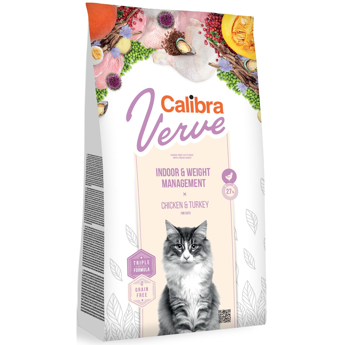 Hrana uscata pentru pisici Calibra Verve Grain Free Indoor & Weight, Chicken, 750g