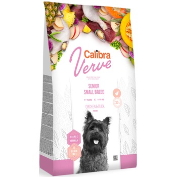 Hrana uscata pentru caini Calibra Verve Grain Free Senior Small, Chicken & Duck, 6Kg Hrana uscata pentru caini Calibra Verve Grain Free Senior Small, Chicken & Duck, 6Kg