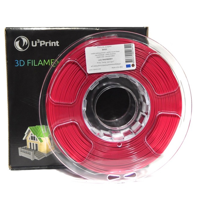 Консуматив U3Print за 3D принтер, ABS basic, 1.75 мм, 1кг, Малина