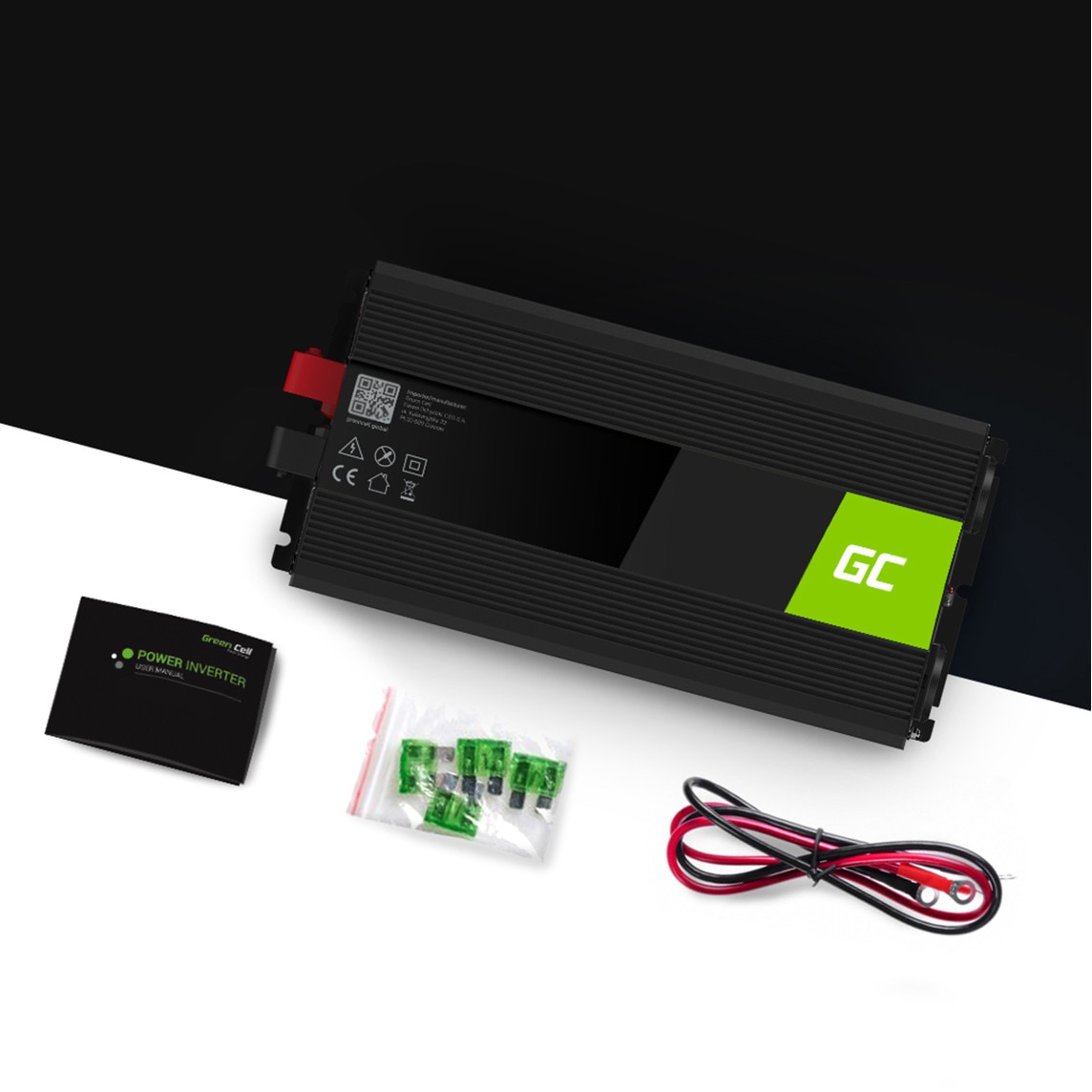Green Cell® 1500W/3000W 24V a 220V/230V Onda sinusoidal Pura Inversor de  Corriente DC