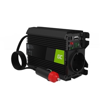 Invertor de tensiune PRO 150W/300W 12V la 230V Volt USB DC AC Green Cell Invertor de tensiune PRO 150W/300W 12V la 230V Volt USB DC AC Green Cell