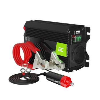 Invertor de tensiune PRO 300W/600W 12V la 230V Volt USB DC AC Green Cell Invertor de tensiune PRO 300W/600W 12V la 230V Volt USB DC AC Green Cell