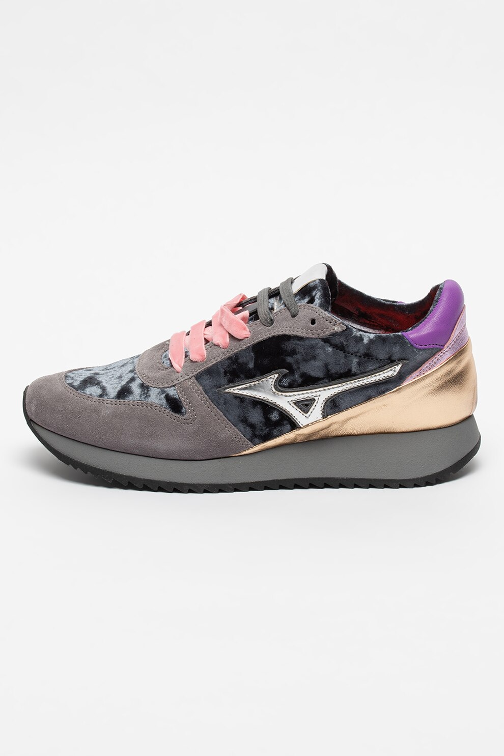 Mizuno, Pantofi sport cu insertii de piele intoarsa si piele Etamin