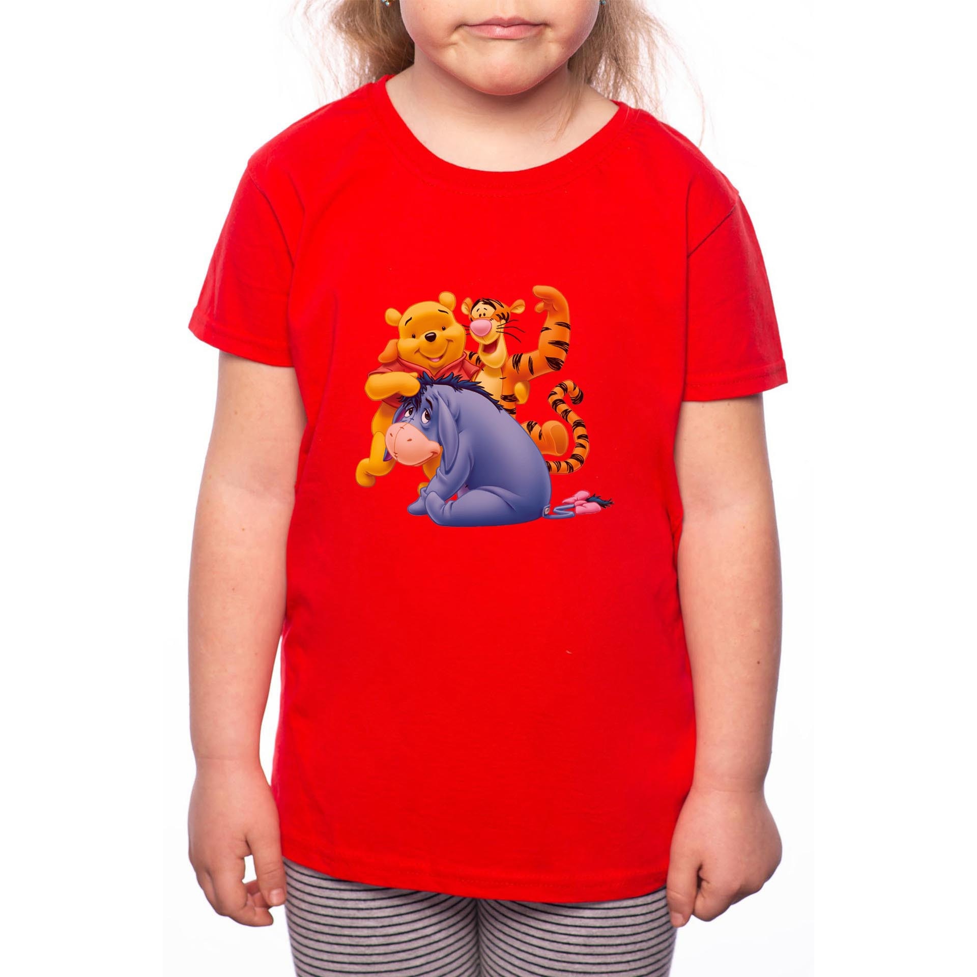 Tricou Fetita, Winnie The Pooh, 100% Bumbac, Rosu, R94