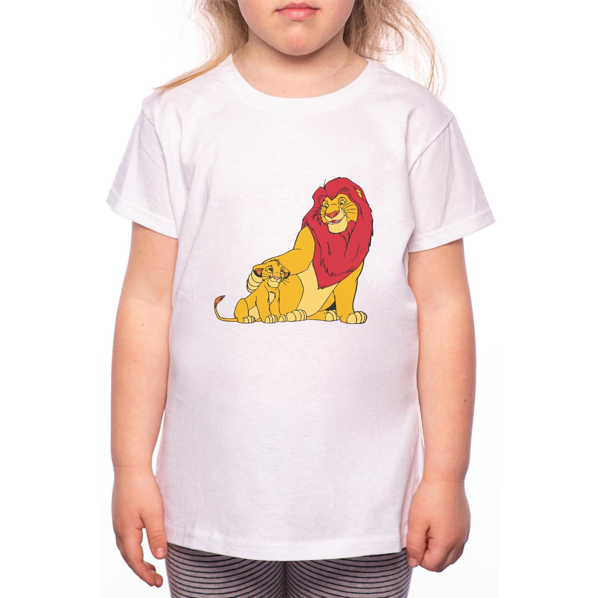 Tricou Fetita, Lion King, 100% Bumbac, Alb, W96