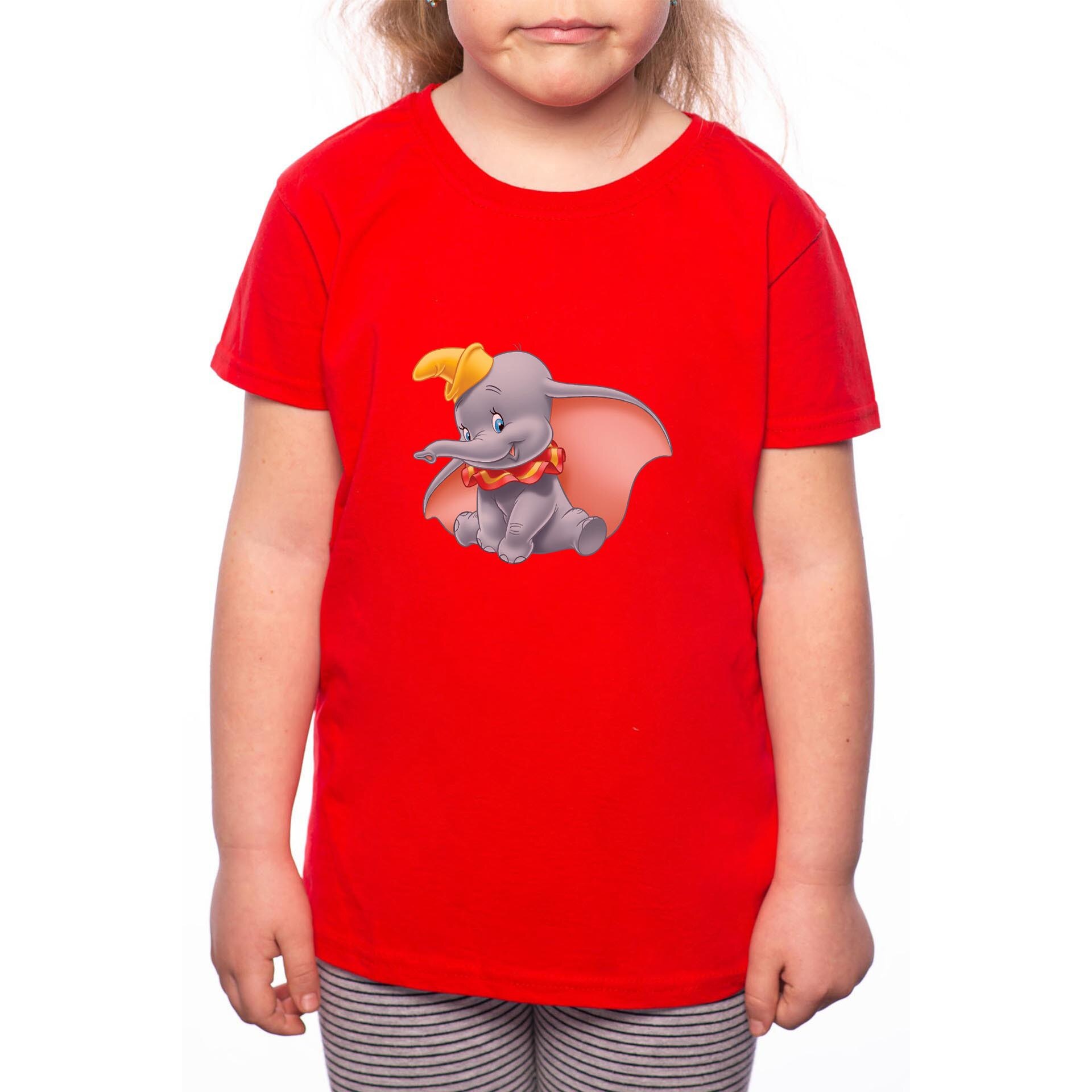 Tricou Fetita, Dumbo, 100% Bumbac, Rosu, R101