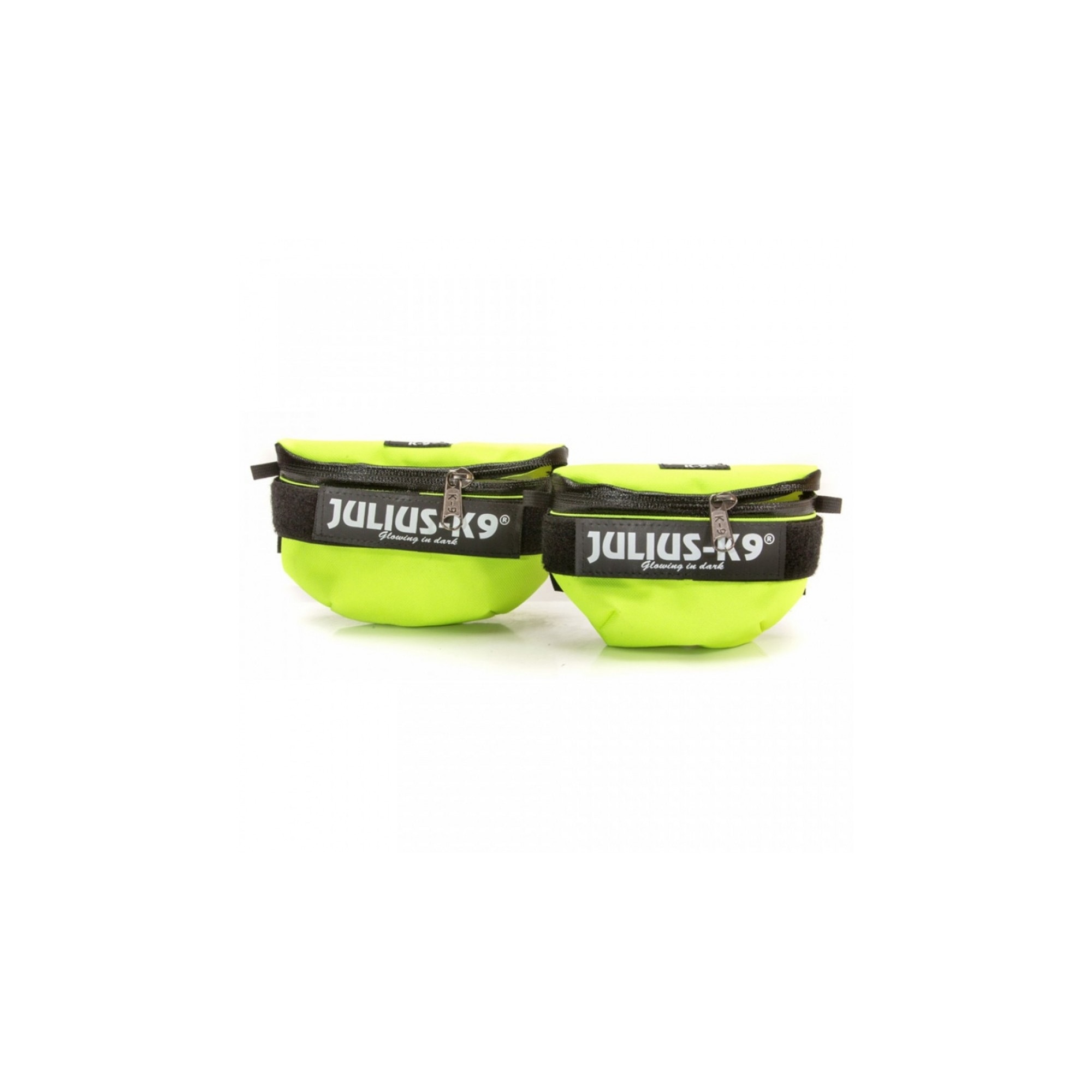 Set 2 borsetute pentru hamurile Julius K9 pentru caini, marimea Mini-4, Neon