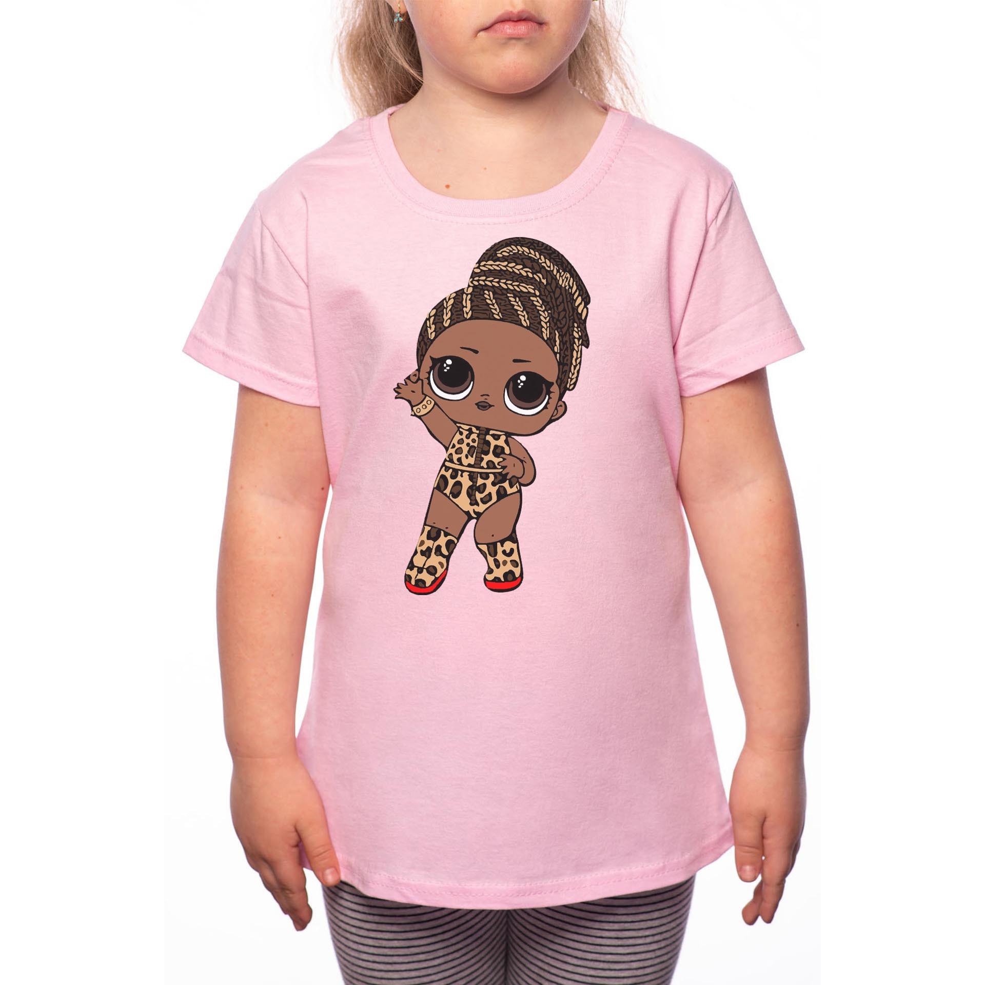 Tricou Fetita, LOL Doll, 100% Bumbac, Roz, P50