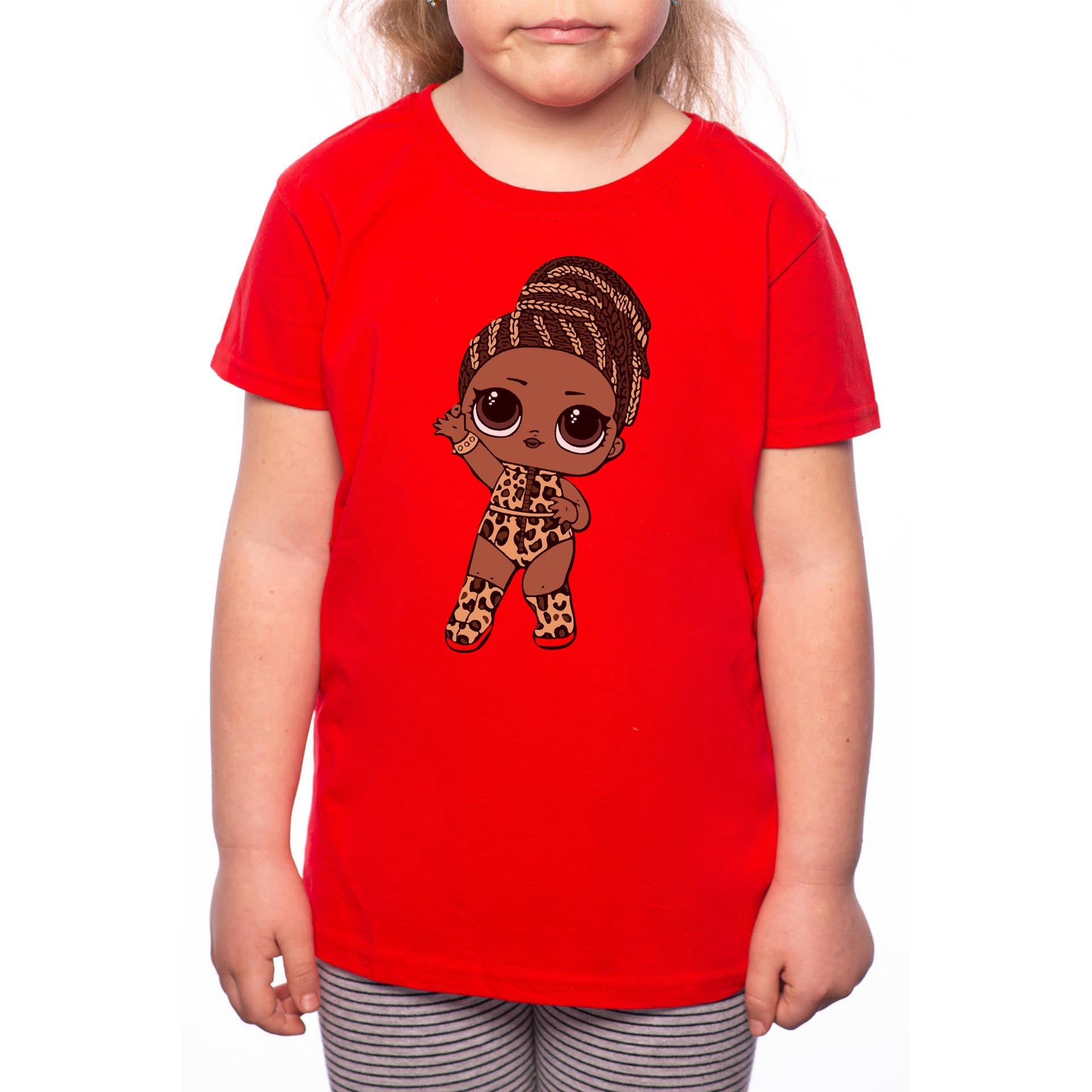 Tricou Fetita, LOL Doll, 100% Bumbac, Rosu, R50