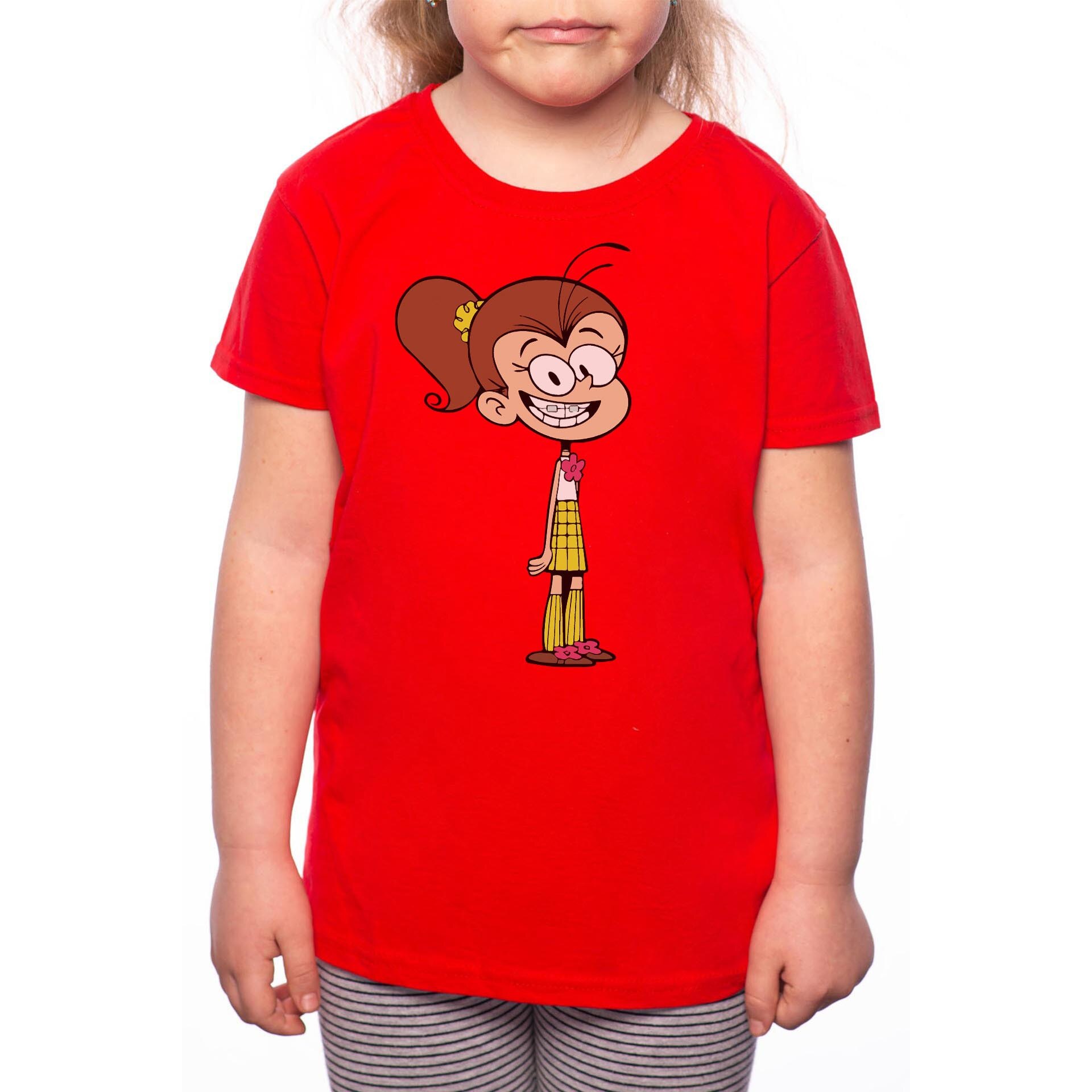 Tricou Fetita, The Loud House - Luan, 100% Bumbac, Rosu, R60